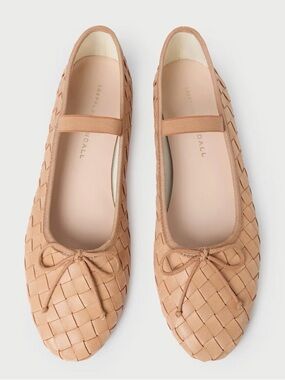 LOEFFLER RANDALL leonie honey woven ballet flat 7.5